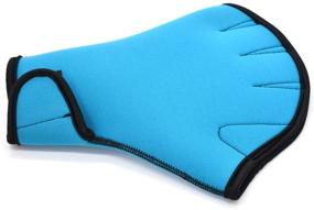 img 1 attached to 🏊 Enhance Your Swimming Technique with Orchidtent Training Swim Gloves: Water-resistant Fin Hand Glove Fingerless Webbed Flippers Paddle Swim Force Gloves