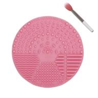 efficient lormay silicone makeup brush cleaner + lip mask brush: portable cleaning pad with suction cup (pink) for pristine brushes logo