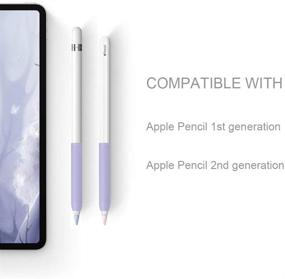 img 3 attached to 🖊️ Grip Holder for Apple Pencil | Compatible Accessories for Apple Pen 1st Gen/iPad Pencil 2nd Gen (Purple)