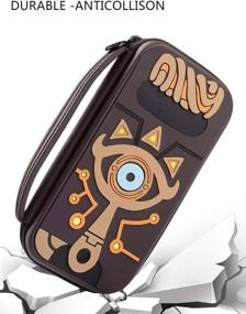 img 1 attached to 🎮 Etchimp Switch Case for Nintendo Switch and Switch OLED, Travel Carrying Case with Legend of Zelda Breath of the Wild Design, Portable Carry Case with Sheikah Slate Eye for Switch and Switch OLED.