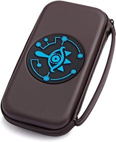 img 3 attached to 🎮 Etchimp Switch Case for Nintendo Switch and Switch OLED, Travel Carrying Case with Legend of Zelda Breath of the Wild Design, Portable Carry Case with Sheikah Slate Eye for Switch and Switch OLED.