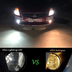 img 3 attached to 🔆 Alla Lighting 9145 H10 LED Fog Light Bulbs - 2800 Lumens, Super Bright PY20D, 9140 9045 9155 9040 Compatible, 5730 33-SMD, 12V, 6000K Xenon White