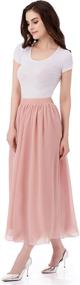 img 2 attached to Emondora Womens Chiffon Pleated Lavender Skirt: Elegant Women's Clothing for a Chic Look