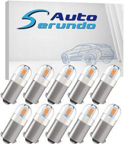 img 4 attached to 🚗 Serundo Auto BA9S LED Bulb Pack of 10pcs Amber - Upgrade Your Car Interior Dome Map, License Plate, Glove Box Light with 2SMD 3030Chips for BA9 1895 1891 53 57