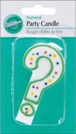 wilton question candle 3 inch green logo