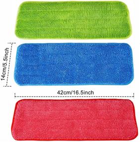 img 1 attached to 🧹 Shappy Mop Microfiber Cleaning Pads Replacement Heads for Spray Mops and Reveal Mops - Washable 16.5 x 5.5 Inch