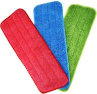 🧹 shappy mop microfiber cleaning pads replacement heads for spray mops and reveal mops - washable 16.5 x 5.5 inch logo