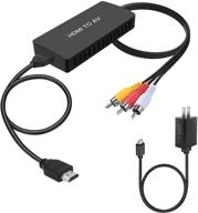 🔌 hdmi to rca converter for audio video signals - plug and play hdmi to rca (av) composite video and l/r stereo audio converter logo