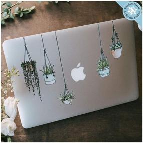 img 4 attached to Hanging Plant Laptop Sticker Pack - Decorate Your Laptop with Stylish Plant Stickers - Versatile Vinyl Decal Journal Sticker Set - Artistic Stickers for Women - Suitable for Planner, Computer, Locker, Scrapbook, Diary Notebook, Macbook, iPad, or Luggage