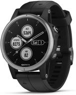 🏃 garmin f?nix 5s plus: compact multisport smartwatch with music, gps, maps, garmin pay, and renewed silver with black band - 010-01987-20 логотип