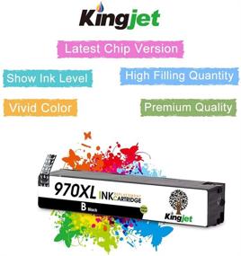 img 3 attached to Kingjet Compatible Ink Cartridge Replacement for HP 970XL 970: High-Quality Printer Ink for Officejet Pro X576dw, X451dn, X451dw, X476dw, X476dn, X551dw - 1 Black Cartridge