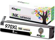 kingjet compatible ink cartridge replacement for hp 970xl 970: high-quality printer ink for officejet pro x576dw, x451dn, x451dw, x476dw, x476dn, x551dw - 1 black cartridge logo