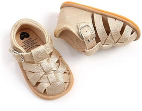 img 1 attached to 👶 Babelvit Premium Infant Baby Girl Boy Sandals: Comfortable Summer Outdoor Beach Shoes with Flower Bowknot & Anti-Slip Rubber Sole – Perfect for Newborns and Toddlers!