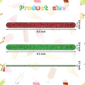 img 1 attached to Romooa 30 Pieces Acrylic Popsicle Stick Reusable Cakesicle Sticks - Mini Mirror Ice Cream Sticks & Cakesicle Mold for Home Cake Candy Gifts Party Craft (4.6 Inches, Red, Green)