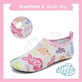 img 3 attached to 🧜 IceUnicorn Water Socks Toddler Shoes (Starry Girls' Aqua Socks)