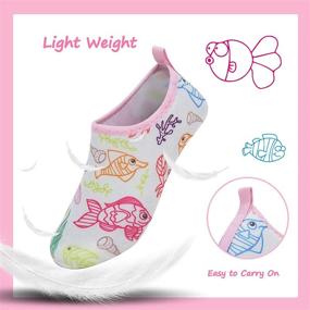 img 2 attached to 🧜 IceUnicorn Water Socks Toddler Shoes (Starry Girls' Aqua Socks)