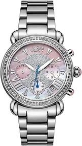 img 4 attached to ⌚ Женские наручные часы JBW JB-6210 "Победа" с бриллиантами и хронографом: элегантный аналоговый дисплей для женщин