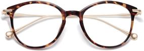 img 4 attached to 👓 SEO-Optimized: Sojos TR90 Frame AEON SJ5075 Blue Light Blocking Glasses Eyewear - Classic Round Design