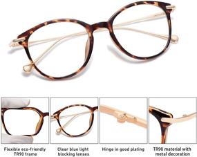 img 2 attached to 👓 SEO-Optimized: Sojos TR90 Frame AEON SJ5075 Blue Light Blocking Glasses Eyewear - Classic Round Design