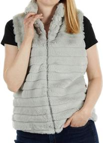 img 3 attached to KATYDID Rabbit Faux Fur Vest Women's Clothing for Coats, Jackets & Vests