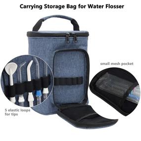 img 3 attached to 👜 Waterpik Water Flosser Carrying Bag - Portable Storage for Accessories, Ideal for Travel, Trips, Camping (Dark Blue)