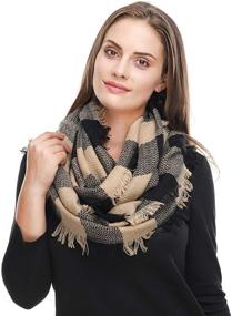 img 2 attached to 🧣 Lucky Leaf Cashmere Infinity Scarves & Wraps – Stylish Women's Accessories with Pattern