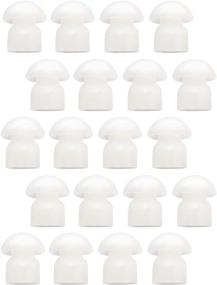 img 2 attached to 🍄 20-Pack Mushroom Eartips for Acoustic Tube Earpieces & Coil Tube Headsets - Compatible with Motorola Vertex Kenwood Icom Baofeng Acoustic Tube Earpieces, Crafted from Surgical Grade Silicone Rubber