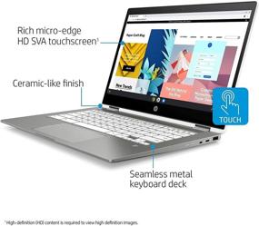 img 2 attached to Laptop HP X360 14B Chromebook In White 14In HD Touchscreen Intel Quad Core Up To 2