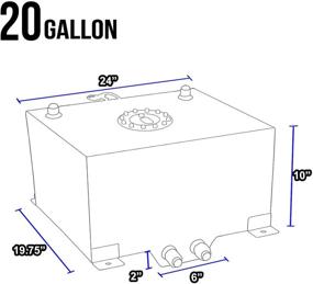 img 1 attached to DNAMotoring ALU-FT-T8-RD Алюминиевый топливный бак объемом 20 галлонов