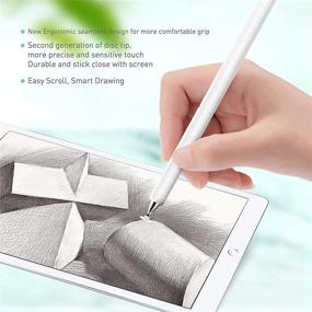 img 1 attached to 🖊️ High Sensitive & Precise Capacitive Disc Tip Stylus Pen for iPhone/iPad/Pro/Samsung/Galaxy/Tablet/Kindle/Computer/FireTablet - Enhancing Touch Screen Experience