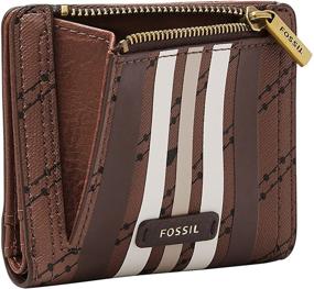 img 2 attached to 👛 Женский кожаный би-фолд кошелек Fossil с технологией блокировки RFID