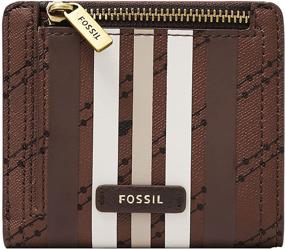 img 3 attached to 👛 Женский кожаный би-фолд кошелек Fossil с технологией блокировки RFID