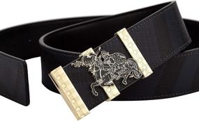 img 2 attached to 👔 Men's Luxury Grey Silver Leather Accessories for Fashionable and Comfortable Belts