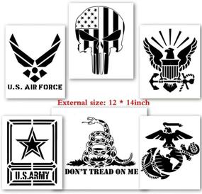 img 2 attached to HSIULMY American Templates 12X14Inch Airforce