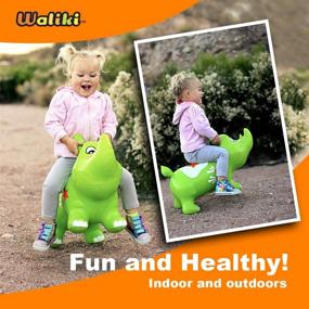 img 3 attached to 🐴 WALIKI JR Lime Bouncy Horse Hopper: A Fun and Safe Toy for Kids