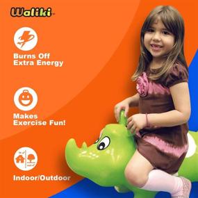 img 1 attached to 🐴 WALIKI JR Lime Bouncy Horse Hopper: A Fun and Safe Toy for Kids