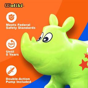 img 2 attached to 🐴 WALIKI JR Lime Bouncy Horse Hopper: A Fun and Safe Toy for Kids
