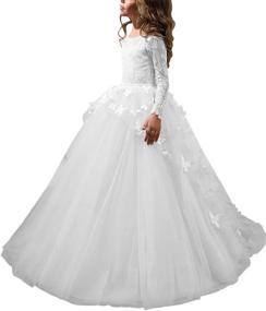 img 4 attached to Carat Lovely Communion Dresses 👗 with Sleeves - Perfect for Girls' Clothing