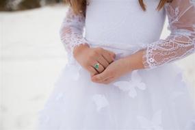 img 2 attached to Великолепные платья (Carat Lovely) для Первой Причастности 👗 с рукавами - идеально для детской одежды девочек