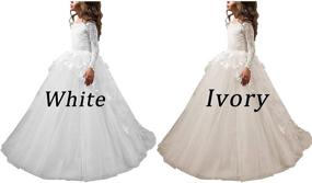 img 3 attached to Carat Lovely Communion Dresses 👗 with Sleeves - Perfect for Girls' Clothing