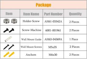 img 3 attached to 🔧 Samsung Soundbar Wall Mount Fixing Screws Kit: AH61-03342A Holder-Screw, 6001-001961 Screw-Machine, AH63-04369A Wall Mount Guide