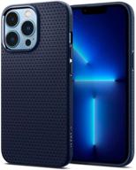 📱 spigen liquid air armor iphone 13 pro case (2021) - navy blue logo