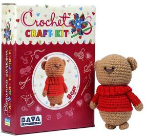 img 4 attached to 🧶 Craft with Confidence: Crochet Stuffed Animal Bear DIY Kit - All-inclusive Craft Kit for Teens and Adults, Step-by-Step Instructions with 54 Pictures, Hypoallergenic Yarn Included