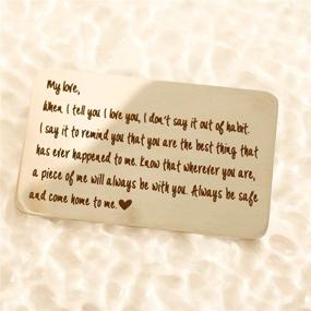 img 2 attached to Engraved Wallet Card Insert For Men Boyfriend Husband Gifts For Him Personalized Cards Inserts Men Gift I Love You Birthday Valentines Day Thanksgiving (Silver2)