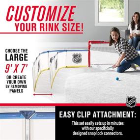 img 2 attached to 🏒 Franklin Sports Mini Hockey Rink Set - Authentic NHL Licensed Indoor Half Rink Knee Hockey Goal, Mini Sticks, and Ball