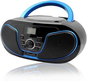 img 4 attached to 📻 LP-D02 Boombox: Portable CD Player with FM Radio, Bluetooth, Aux-in, USB, Headphone Jack - Playback CD/MP3/WMA, AC Power and DC Battery