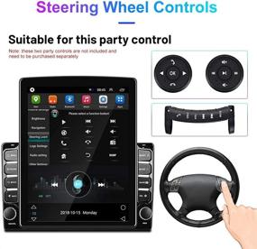 img 1 attached to 🚗 Hodozzy Android Double Din Car Stereo 9.7" Vertical Touchscreen Car Radio with Bluetooth, USB, Mirror Link, WiFi, GPS, DVR, SWC Car Audio + Rear Camera – Enhanced SEO