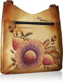 img 3 attached to Anna Anuschka Genuine Multi Compartment Original Women's Handbags & Wallets in Hobo Bags