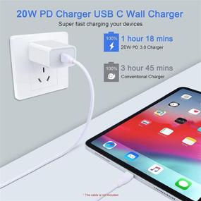 img 2 attached to 🔌20W PD Быстрая Зарядка: USB C Зарядное устройство для стены для iPhone, Samsung Galaxy, OnePlus и других