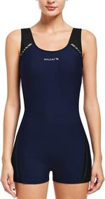 img 3 attached to BALEAF Women's Colorblock Athletic Boy Short Swimsuit: Sporty Swimwear for Active Ladies